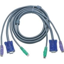 KVM-kaapeli, 2x PS/2 + 1x HD15, 10m (Poistotuote! Norm. 115€)