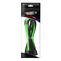 Pro ModMesh 12VHPWR PCI-e Extension (Black + Light Green, 16-pin to Triple 8-pin, 45cm)