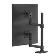 =40" x2-4 LX Dual Stacking Arm Tall Pole, -pöytäteline 2-4 näytölle, mattamusta
