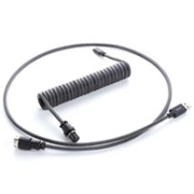 Pro Coiled Keyboard Cable, USB A -> USB Type C, 150cm, Carbon Crey