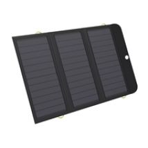 21W Solar Charger -aurinkokenno, 10 000mAh varavirtalähde, 2x USB-A QC3.0, USB-C PD 18W, musta