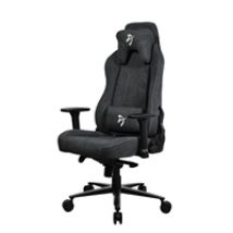 Vernazza Gaming Chair Soft Fabric, kangasverhoiltu pelituoli, musta/tummanharmaa