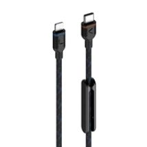 Lightning - USB-C -kaapeli, MFI, 1,2m, musta