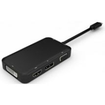 USB-C -> DP/HDMI/DVI/VGA -sovitin, musta