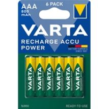 AAA/LR03 -akkuparisto, 800mAh, 6kpl