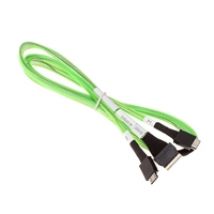 SlimSAS SFF-8654 8i -> 2x OCuLink SFF-8612 4i -kaapeli, 1m, vihreä