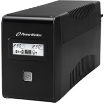 PowerWalker VI 650 LCD, UPS-laite, musta