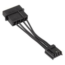 4-pin Molex -> Floppy -adapterikaapeli, 5cm, musta