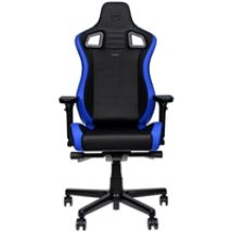 EPIC Compact Gaming Chair, keinonahkaverhoiltu pelituoli, musta/harmaa/sininen