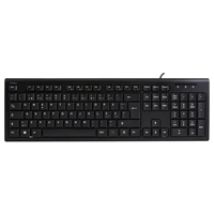 Näppäimistö, pohjoismainen layout, USB-A, 1,1m, musta