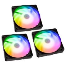 120mm SK PWM FAN D-RGB -laitetuuletinsarja, 3-pack, musta/valkoinen