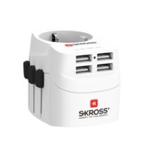 PRO Light USB -maa-adapteri, 4x USB-A, valkoinen