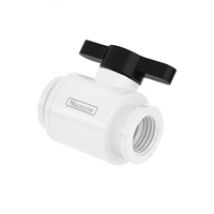 Palloventtiili (10mm), G1/4", valkoinen/musta