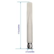 2,4/5 GHz ympärisäteilevä Wi-Fi -antenni, N-uros, 9 dBi, valkoinen