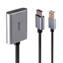 HDMI -> USB-C -adapteri, USB-A lisävirralla, hopea