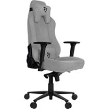 Vernazza Gaming Chair Soft Fabric, kangasverhoiltu pelituoli, musta/vaaleanharmaa