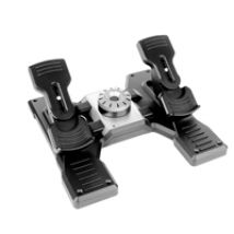 Saitek Pro Flight Rudder Pedals -lentopolkimet PC:lle, musta/hopea