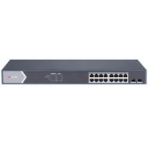 DS-3E1518P-SI, 16 port Fast Ethernet Smart PoE Switch, 225W, sininen