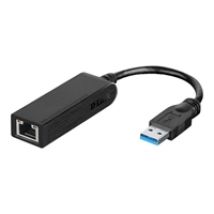 USB 3.0 -verkkoadapteri, Gigabit Ethernet, musta