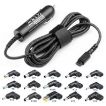 Kannettavan tietokoneen virta-adapteri autoon, 90W, musta