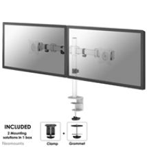 10-30" x2 Select monitor desk mount, -pöytäteline kahdelle näytölle, valkoinen