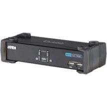KVM-kytkin, 1 ohjaa 2 konetta, DVI/USB, + 2xUSB-porttia