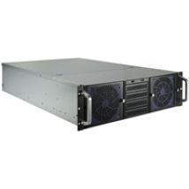 3U-30765, räkkiasennettava serverikotelo, musta/harmaa