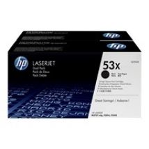 LaserJet Q7553X -väriainekasetti, musta, Dual Pack