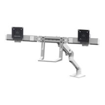 =32" x2 HX Desk Dual Monitor Arm, -pöytäteline kahdelle näytölle, valkoinen