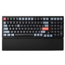 K4 Pro / Q5 / V5 Silicone Palm Rest, näppäimistön rannetuki, musta