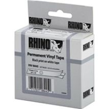 Rhino Professional, merkkausteippi, vinyyliä, 19 mm, valk