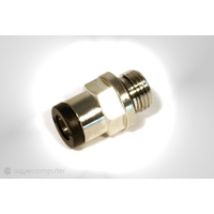 8mm plug-in liitin, suora, G1/8, hopea