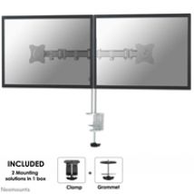 10-30" x2 Select Monitor Desk Mount, näyttövarsi pöydälle kahdelle näytölle, hopea