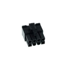 8-pin ATX Power uros-liitin, musta, sis. metallikontaktit
