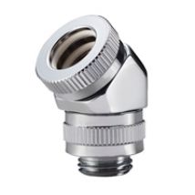 12mm Hard Tube Rotary Fitting 45° -adapteriliitin, 45° kulma, G1/4, kromi
