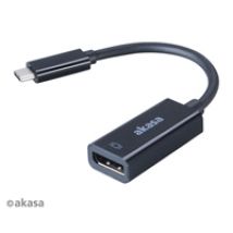 USB-C -> DisplayPort -adapteri, 15cm, musta