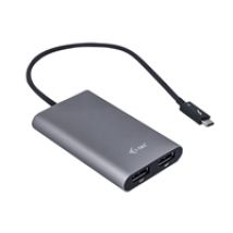 Thunderbolt 3 Dual DisplayPort -videoadapteri, harmaa/musta