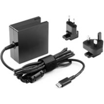 Kannettavan tietokoneen virta-adapteri, USB-C, 65W, musta