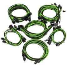 Sleeve Cable Kit Pro -kaapelisarja, musta/vihreä