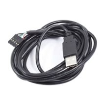 USB-kaapeli, Type-A -> 5-pin naaras, 200cm, musta