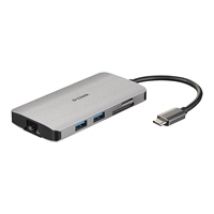 8-in-1 USB-C -telakka, harmaa/musta