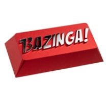 Aluminium Keycap - BAZINGA! -näppäinhattu, punainen/hopea