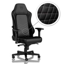 HERO Gaming Chair, keinonahkaverhoiltu pelituoli, musta/platinanvalkoinen