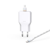 36W GaN -verkkovirtalaturi, USB-C PD ja 2m USB-C-Lightning-kaapeli, valkoinen