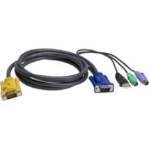 KVM-kaapeli  SPHD uros > 1xUSB A uros/2xPS/2 uros/HD15uros, 1,8m
