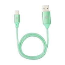 LED USB-C/USB-A -kaapeli, 0,5m, vihreä (Poistotuote! Norm. 17,90€)