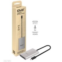 Thunderbolt 3 -> 2x HDMI 2.0 -adapteri, hopea