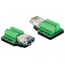 3.2 Gen1 USB-A -> 10-pin riviliitin, vihreä/hopea
