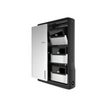 Zip12 Charging Wall Cabinet, seinälle asennettava latauskaappi, EU, musta/harmaa