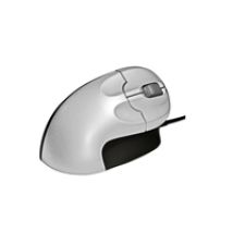 Grip Mouse Medium Wired, ergonominen pystyhiiri oikealle kädelle, USB-A, hopea